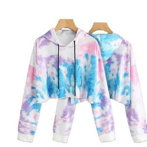 Otoño e Invierno Color puro Pullover Hoodie Suéteres de mujer Casual Cotton Knit Crop Top - Product Image 2