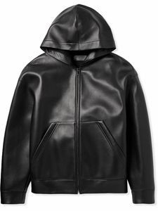 Sweat-shirt à capuche surdimensionné en tricot noir pour homme, style gothique vintage, avec poche avant, décontracté, pour l'hiver - Product Image 1