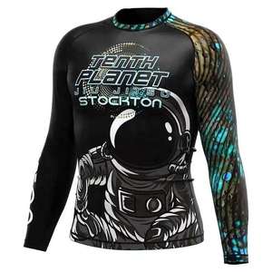 Custom Short Sleeve BJJ Rashguard MMA <b>Compression</b> <b>Shirt</b> <b>Men</b> Jiu Jitsu Grappling Top Sublimation Printed Fitness Gym Sportswear - Product Image 1