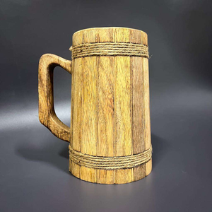Handmade Germany <b>Large</b> Wooden Barrel Stainless Steel Beer <b>Cup</b> Wholesale <b>Large</b> Capacity For Parties Personalized Beer mug - Product Image 1