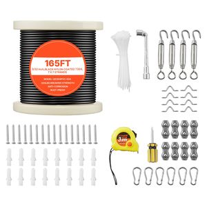 Kit Cavo in Acciaio Inox 304 da 3/32 Pollici, Lunghezza 165 Piedi, Resistenza alla Rottura 450 Libbre, 7 X 7 Fili, Diametro 0,4 mm - Product Image 1