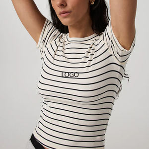T-shirt femme coupe ajustée et décontractée, design épuré, matière douce et confortable, personnalisable avec logo, prix abordable, collection 2026 - Product Image 1
