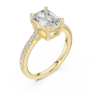 Bague de fiançailles, de mariage ou de promesse solitaire SATVIK RATNA 2 CT EMERALD, diamant cultivé en laboratoire, or 14k/18k, certifié IGI, luxe classique - Product Image 4