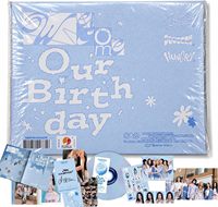 OURBIRTHDAY Notre Anniversaire [VERSION DE BIENVENUE] Photobook CD, Photocard de groupe, Poster plié, Autocollant, Photo 4 coupes (Squeezy) K-Pop