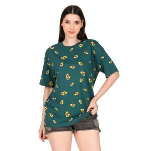 Camiseta Gráfica Estampada para Mujer, Cuello Redondo, Manga Corta, Algodón Suave, Informal, para Verano, Uso Diario, para Chicas y Damas - Product Image 5