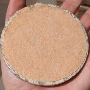 Ensemble de six dessous-de-verre en marbre fossile, décoration de table rustique - Product Image 2