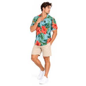 <b>Mens</b> <b>Beach</b> Vacation <b>Shirt</b> Full Sublimation Hawaiian Tropical Quick Dry Breathable Resort Casual Button Up Apparel - Product Image 4