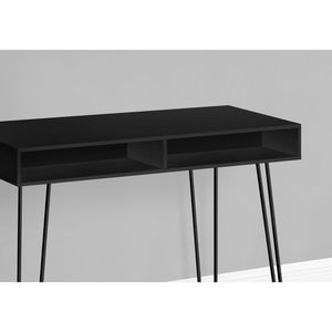 Scrivania per Computer Contemporanea da 40 Pollici in Metallo Nero e Laminato per Ufficio Domestico con Cassetti di Stoccaggio Sinistro e Destro - Product Image 3