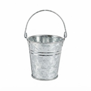 Galvanized Iron Pail <b>Bucket</b> Mini Metal <b>Buckets</b> with Handles Wholesale <b>Tin</b> Pails Small Galvanized Steel Plant Pots for Home Decor - Product Image 1