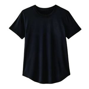 Camiseta de Mujer de Manga Corta, Color Sólido, Informal, de Fibra de Bambú y Algodón Ecológico, Tejido Súper Suave y Transpirable, Corte Regular - Product Image 4