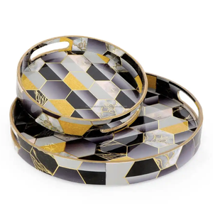 Nueva Bandeja de Madera con Diseño Esmaltado para Servir, Procedente de la India - Product Image 6