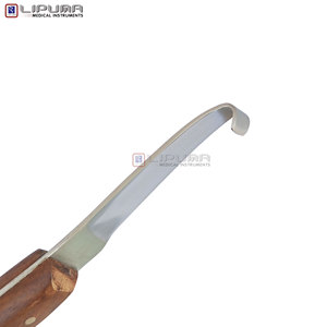 Hoof <b>Knife</b> <b>Sharpener</b> Farrier 22cm Hoof Trimming <b>Knife</b> Wooden Handle Blade Simple Left Hand Hoof <b>Knife</b> Horses Veterinary - Product Image 5