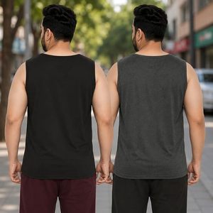 Camisetas sin Mangas de Talla Grande para Todas las Temporadas, Buena Calidad, 95% Algodón/5% Elastano, Cálidas y Cómodas para Otoño e Invierno - Product Image 3