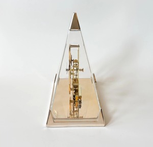 Newest Geometric Desk <b>Clock</b> Brass Mechanical Movement Roman Numerals <b>Art</b> <b>Deco</b> Design Silent Non Ticking - Product Image 2