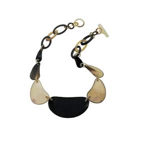 Collar de cuerno de Búfalo en forma de trapecio de estilo moderno hecho a mano conjunto de regalo personal joyería - Product Image 1
