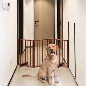 Valla de madera marrón para perros, elegante puerta y corral para mascotas - Product Image 6
