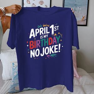 Cumpleaños abril algodón puro Mujer camiseta ajuste cómodo - Product Image 2