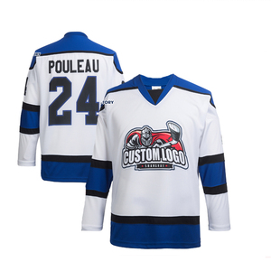 Jersey de Hockey sobre Hielo Sublimado Personalizado, Transpirable, con Bordado Simple, 100% Poliéster, Uniforme de Equipo - Product Image 2
