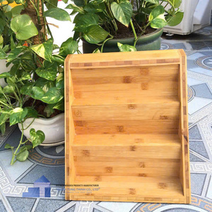 THANH TUNG THINH Estante de Especias de Madera con 6 Frascos de Vidrio y Tapas de Acero Inoxidable, Organizador de Almacenamiento de Cocina, Diseño Simple - Product Image 5