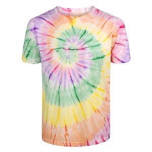 Men's 100% Cotton <b>Tie</b>-Dye T Shirts Custom Summer Casual Women O-neck regular fit jersey - Product Image 5