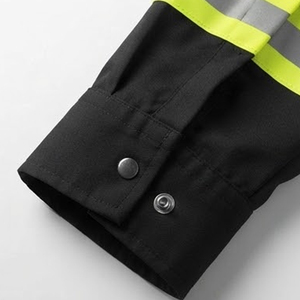 Camisa de Trabajo de Alta Visibilidad para Hombre, con Botones, Reflectante, Tela Ripstop, Absorbe la Humedad, Manga Larga - Product Image 6