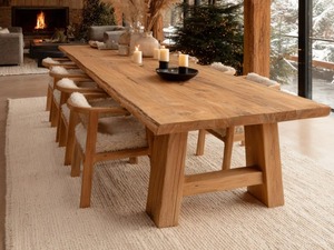 Table à manger en noyer massif faite à la main, moderne et écologique, meubles en bois sur mesure à prix avantageux - Product Image 3