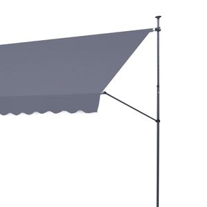Toldo Retráctil para Patio de 157 x 47 Pulgadas con Manivela Manual, Protección Solar para Exteriores, Toldo Ajustable para Terraza - Product Image 5