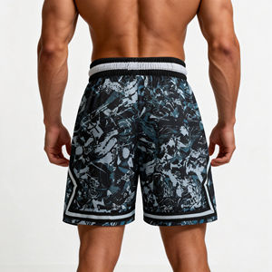 Pantalones Cortos Deportivos de Malla de Doble Capa con Logotipo Personalizado Estilo Urbano, Pantalones Cortos de Powerlifting con Sublimación de Moda para Deportes, Diseño Sólido - Product Image 6