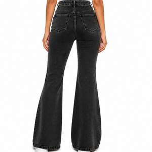 Women Flared <b>Denim</b> Jeans Premium Stretch Flared Stylish Comfortable Durable Soft Comfortable Breathable <b>Material</b> Wear - Product Image 2