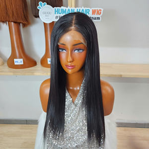 Nueva y hermosa peluca de cabello humano vietnamita de 20 pulgadas con cierre 5x5, liso y sedoso, densidad 180, 100% en color. - Product Image 2