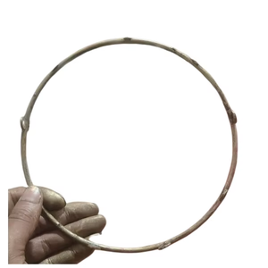 ONE HANDED BID Iron <b>Ring</b> Wind <b>Chime</b> with Golden Finish Round Shape Handmade Antique Design for Home Decoration - Product Image 5