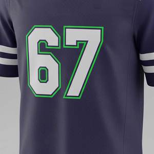 Camiseta de Fútbol Americano de Tela Suave y Transpirable, Manga Corta, Personalizable, Servicio OEM/ODM, Ropa Deportiva de Alto Rendimiento - Product Image 4
