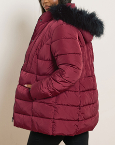 OEM/ODM Natürlicher Fuchspelzkragen Pufferjacke Mode Neue Winterkleidung Damen Dicke Warme Weiße Gänsedaunenjacke Echte Pelz-Parka - Product Image 5