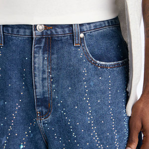 Shorts en jean baggy pour hommes, design personnalisé, shorts en denim streetwear, fabricant de shorts baggy en jean - Product Image 5