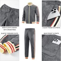 Setelan Olahraga Musim Dingin Premium Pria Jaket Latihan Fleece Lembut Celana Jogger Nyaman Pakaian Olahraga Atletik Luar Ruangan