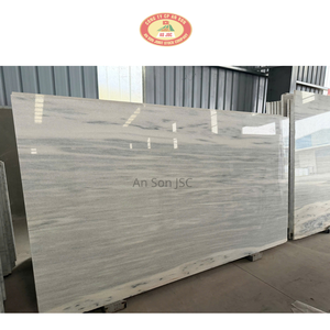 Dalles de marbre blanc durables à faible coût d'usine, veines grises, surface polie, design moderne écologique, luxe pour cuisine et villa - Product Image 5