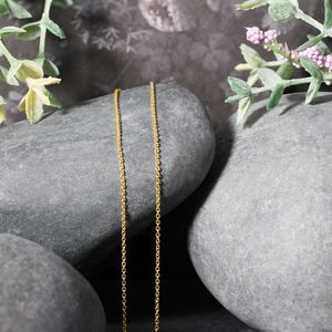 Catena a Maglia Cavo in Oro Giallo 14k, 1.2mm, Bracciale e Catena alla Moda - Product Image 4