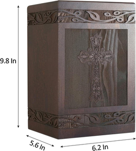 Urnes funéraires en bois pour cendres humaines adultes, personnalisables - Product Image 2