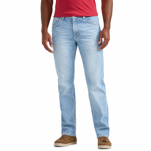 Jean en denim extensible personnalisé pour homme 2026 – Style vintage hip-hop urbain avec fermeture éclair – Vêtement streetwear - Product Image 1
