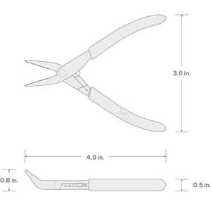 LUMINEX IMPEX Mini 45-Degree Long Nose Pliers Stainless Steel Jewelry Plating <b>Tool</b> Light Weight <b>Smooth</b> Work - Product Image 4