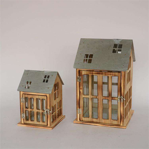 Farol de Madera para Velas Navideñas, Diseño Clásico, Ecológico, para Decoración del Hogar y Jardín, Varios Colores - Product Image 4