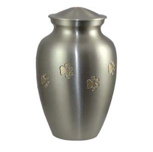 โกศพิมพ์ลายอุ้งเท้าที่ระลึกสำหรับตกแต่งงานศพทำจากโลหะโกศใส่เถ้ากระดูกสไตล์อเมริกันสำหรับใส่เถ้ากระดูก - Product Image 1