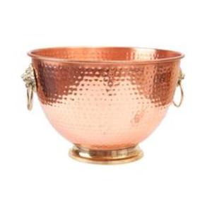 Bol en cuivre martelé rustique pour la décoration de cuisine de style campagnard, plat de service polyvalent, vaisselle en métal durable - Product Image 2