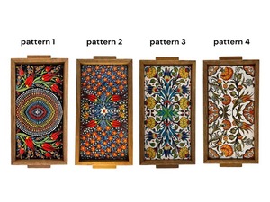 India Handmade Wooden Printed <b>Tray</b> Wooden Printed <b>Tray</b> for Creative Home & Decor Wholesale Serving Platter From India - Product Image 5