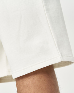 Shorts Bermuda en Coton Blanc pour Homme, Taille Élastique, Couleur Unie, Respirant, Tissu Tissé, Coupe Décontractée - Product Image 5