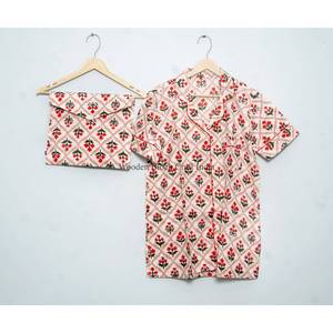 Conjunto de Pijama de 3 Piezas de Algodón Ligero de Alta Calidad para Mujer, Manga Corta, Secado Rápido, Transpirable, Ropa de Playa para Verano - Product Image 1