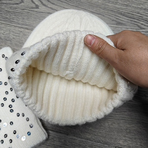 Wholesale ARTIZ INTERNATIONAL Custom Logo <b>Wool</b> Blend Winter <b>Beanie</b> <b>Hats</b> Breathable Waterproof Digital Printing Embossed Unisex - Product Image 2