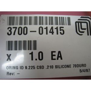 AMAT 3700-01415 ORING ID 9.225 CSD .210 SILICONE - Equipo y Piezas de Semiconductores de Confianza de Marca Global - Product Image 1