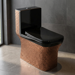 WC monobloc en céramique Vistaar Modern One Piece, à siphon en S, sanitaires pour salle de bain design. - Product Image 5