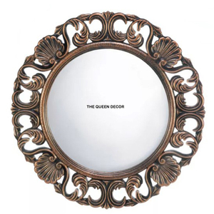 Espejo de Maquillaje con Marco Metálico Dorado, Diseño Europeo, Forma Geométrica, Espejo de Pared para Baño o Pasillo, Precios de Oferta - Product Image 3